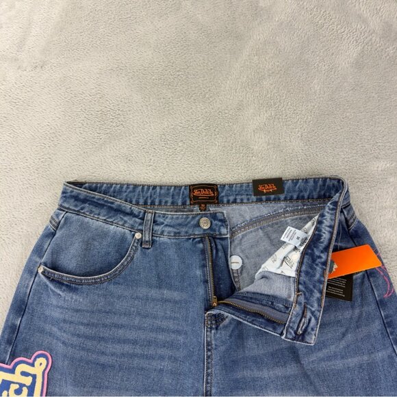 Von Dutch NWT Women's Size 30x32 Extra Wide Leg Flare Jeans Y2K Embroidered - Picture 11 of 16